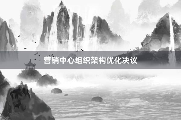营销中心组织架构优化决议